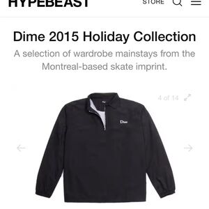 Dime MTL Black Windbreaker Jacket